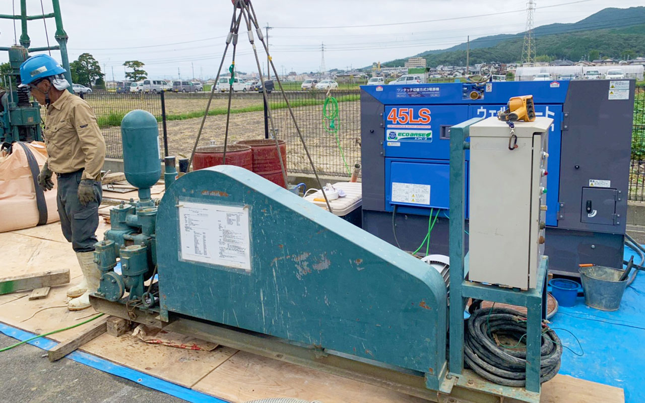 業務用ポンプ挿入（ロータリー工法）