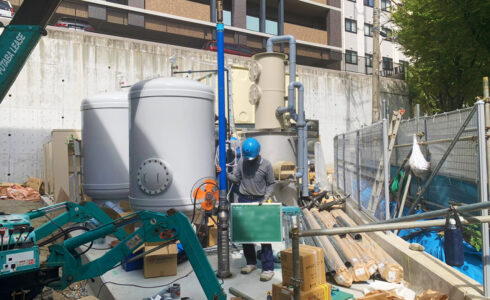 業務用ポンプ挿入