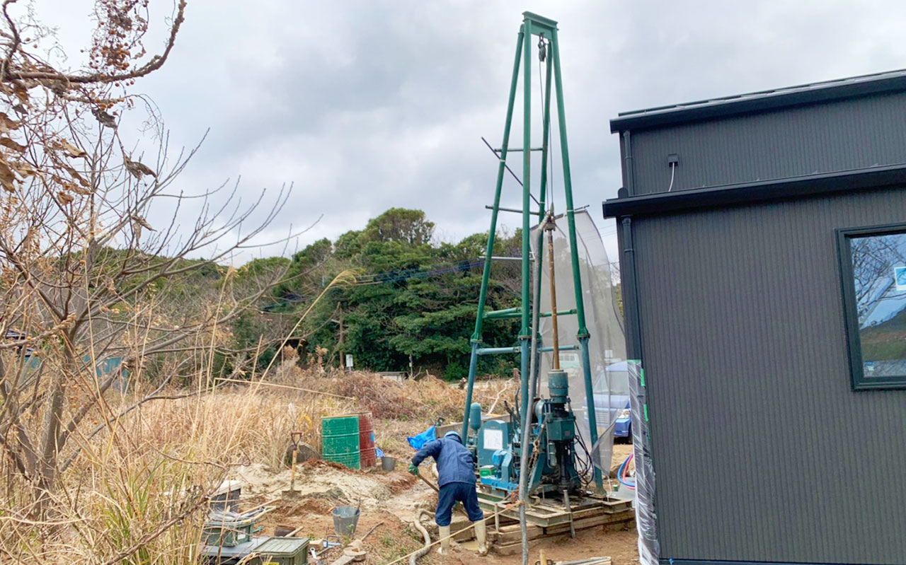 エアハンマー掘削・新築井戸工事（福津市神湊）令和4年
