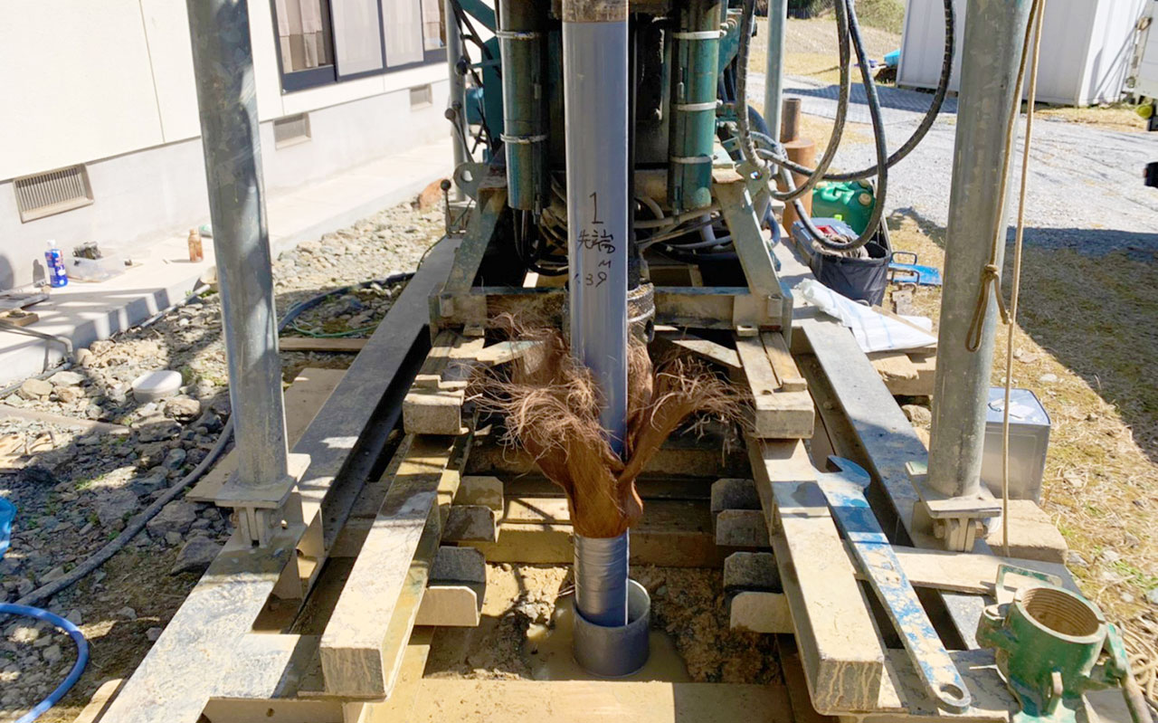ロータリー工法（井戸ボーリング）