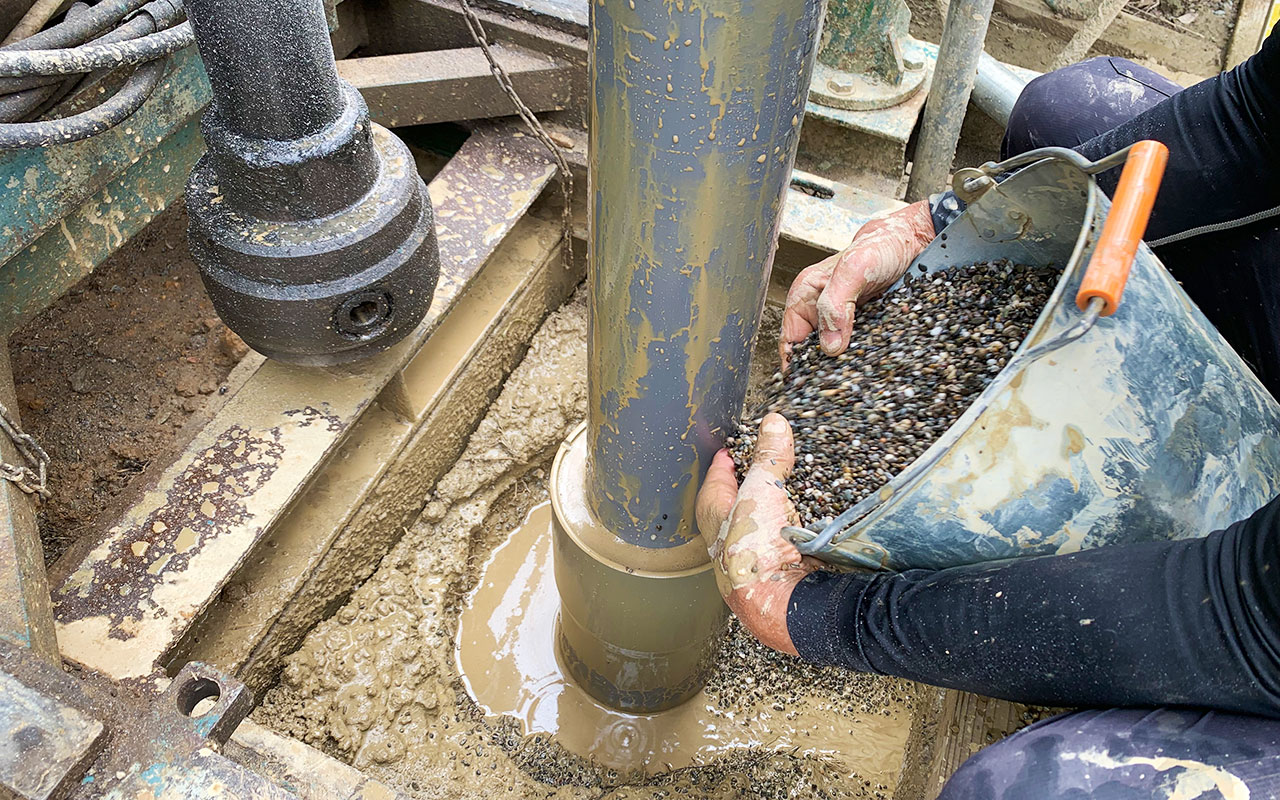 濾過用の豆砂利