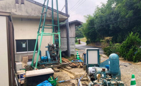 コスト削減「飲料水用・家畜用」として、井戸ボーリング工事（福岡市早良区）