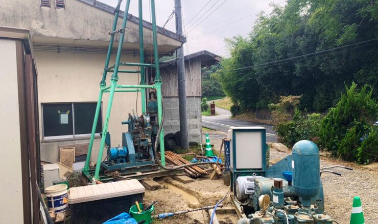 コスト削減「飲料水用・家畜用」として、井戸ボーリング工事（福岡市早良区）