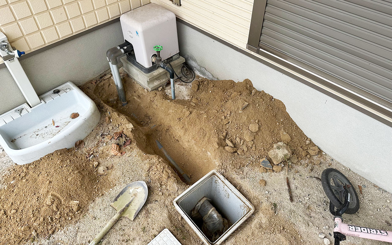 井戸水が出なくなる原因、井戸ポンプのジェットの交換工事（大野城市）