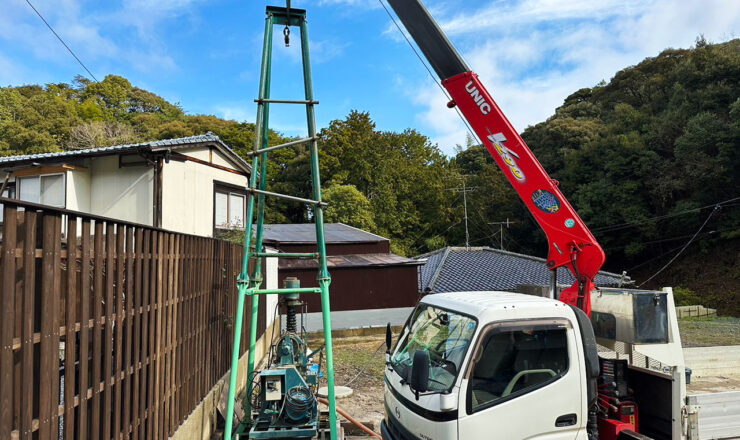 資材置場新設井戸工事（那珂川市）