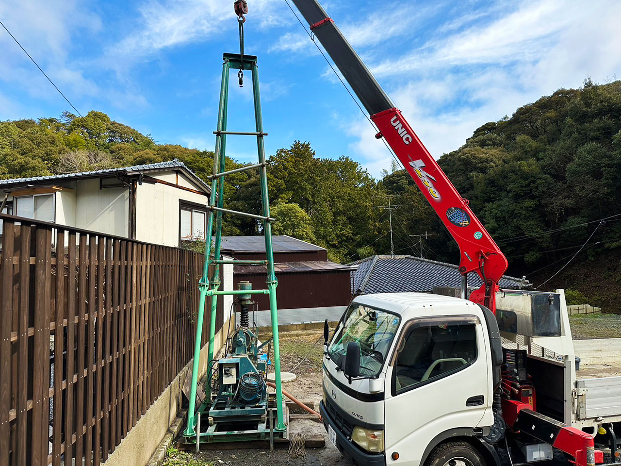 資材置場新設井戸工事（那珂川市）