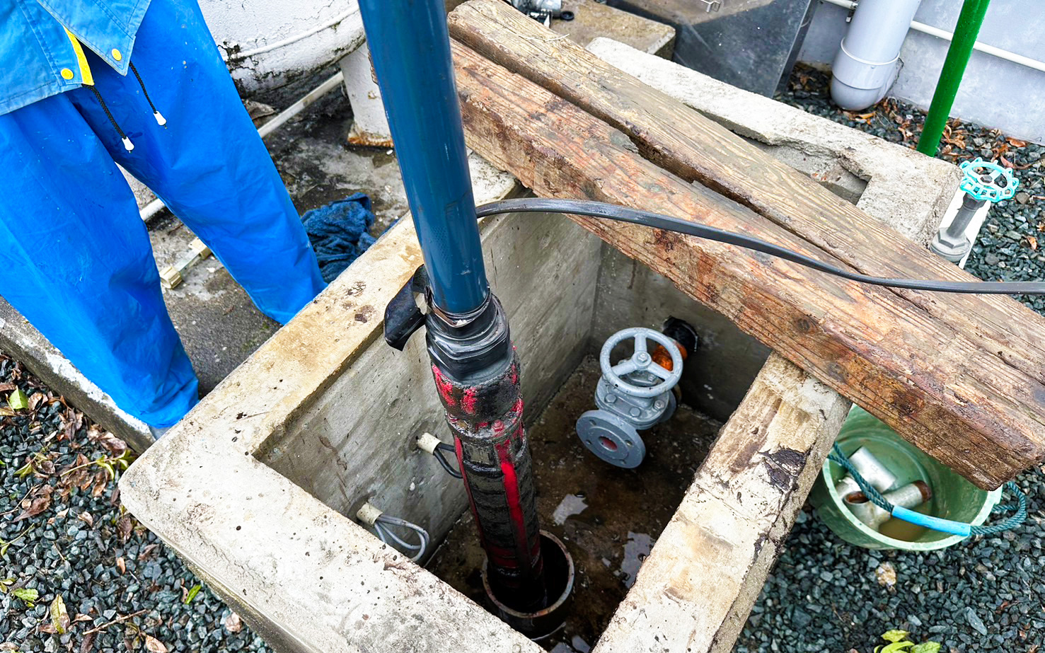 粕屋町で水中ポンプの更新工事完了：未然のインフラ対策